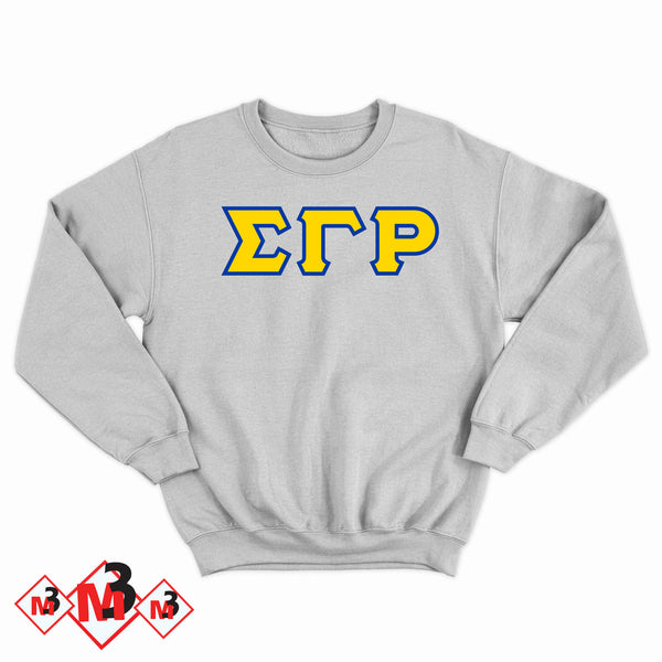 Twill Letter Sweatshirt- Sigma Gamma Rho -Greek_Paraphernalia - M3 Greek