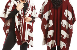 Elephant Poncho-Open Front