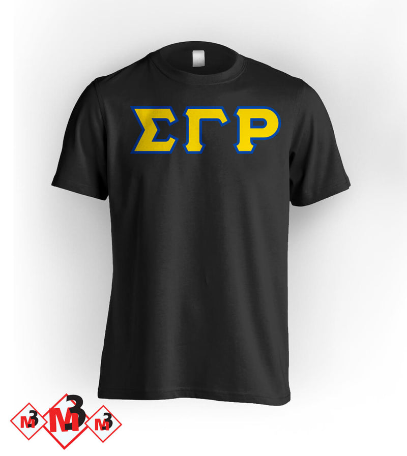 Twill Letter Tee - Sigma Gamma Rho -Greek_Paraphernalia - M3 Greek