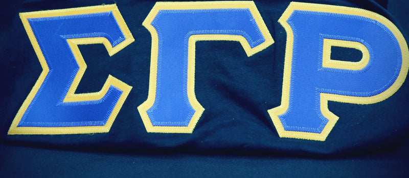 Twill Letter Tee - Sigma Gamma Rho -Greek_Paraphernalia - M3 Greek