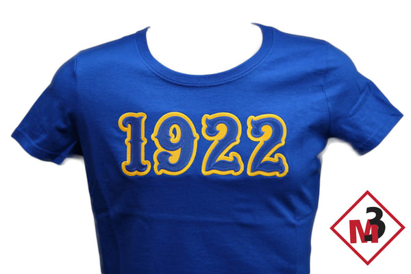 1922 Twill Letter Tee - Sigma Gamma Rho -Greek_Paraphernalia - M3 Greek