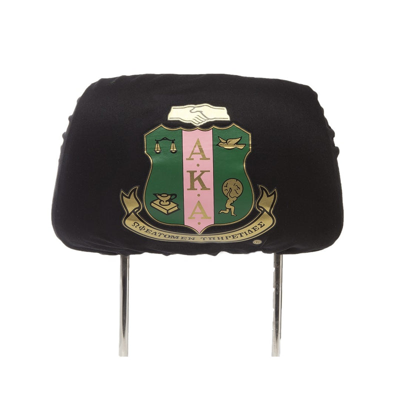 Car Head Rest Covers - Alpha Kappa Alpha®️ -Greek_Paraphernalia - M3 Greek