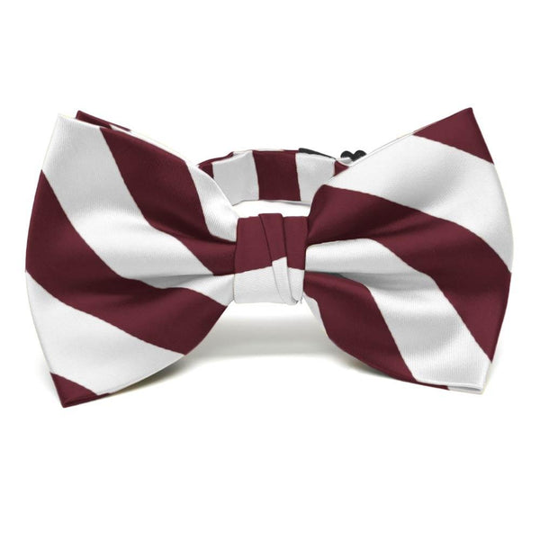 Kappa Alpha Psi-Maroon and White Striped Pre-Tied: Bow Tie