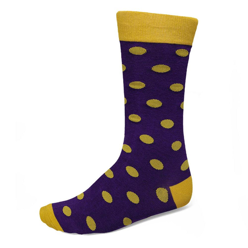 Men's Dark Purple and Gold Striped Socks TieMart Men's Dark Purple and Gold Striped Socks TieMart