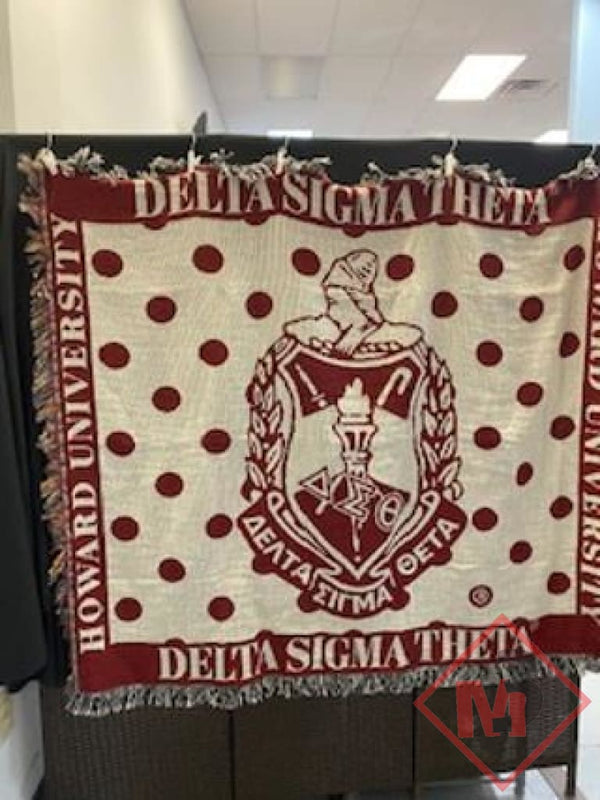 Delta Sigma Theta®️- Custom Throw Blanket/Afghan -Greek_Paraphernalia - M3 Greek