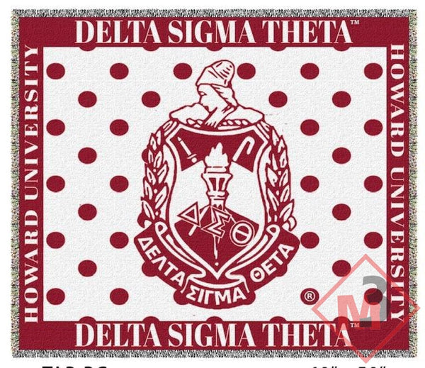 Delta Sigma Theta®️- Custom Throw Blanket/Afghan -Greek_Paraphernalia - M3 Greek