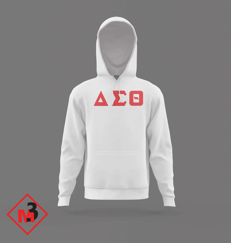 Twill Letter Hoodie - Delta Sigma Theta®️ -Greek_Paraphernalia - M3 Greek