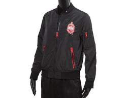 Satin Bomber Jacket with Greek Letter lining-Delta Sigma  Theta