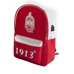 USB Port Book bag -Delta Sigma Theta®️ -Greek_Paraphernalia - M3 Greek