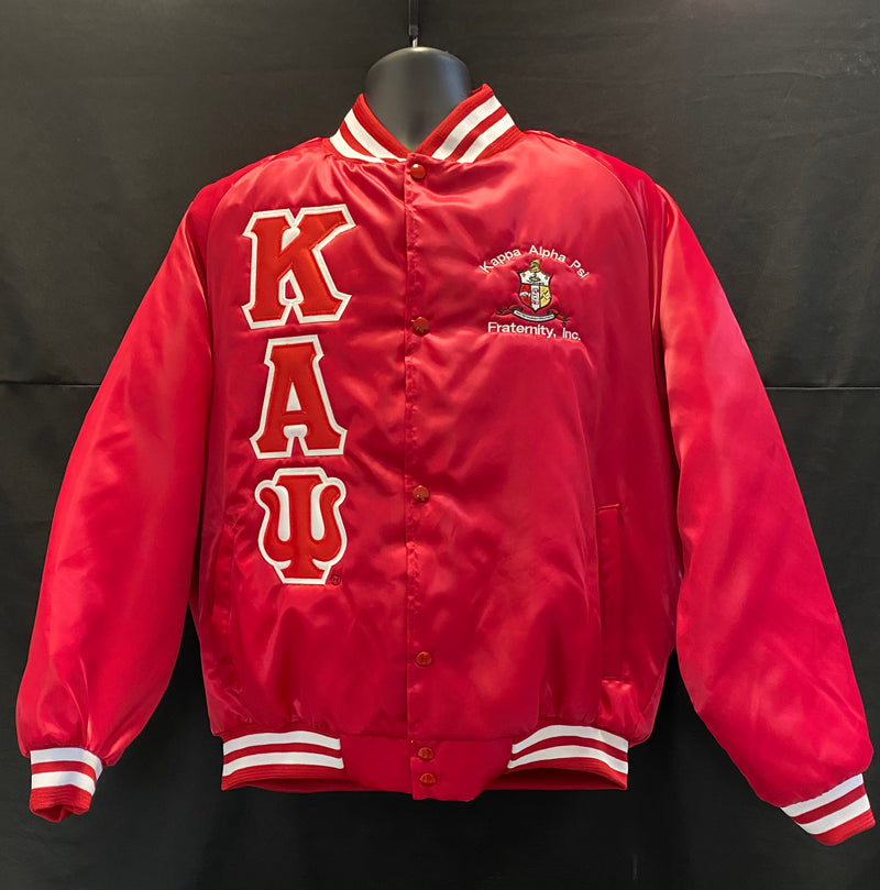 Satin Baseball Jacket - Kappa Alpha Psi -Greek_Paraphernalia - M3 Greek