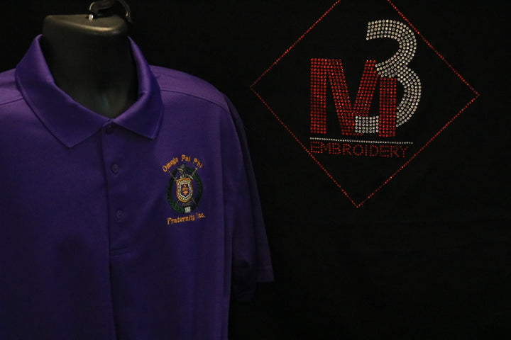 Omega Psi Phi-Crest Polo - M3Greek®