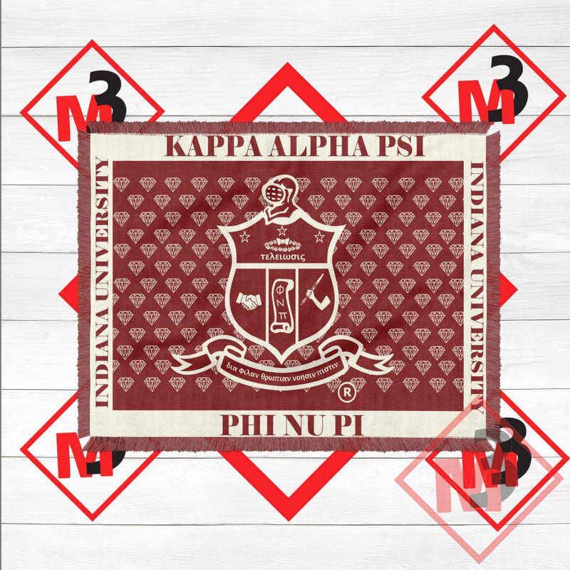 Kappa Alpha Psi Throw Blanket / Afghan -Greek_Paraphernalia - M3 Greek