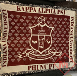 Kappa Alpha Psi Throw Blanket / Afghan -Greek_Paraphernalia - M3 Greek