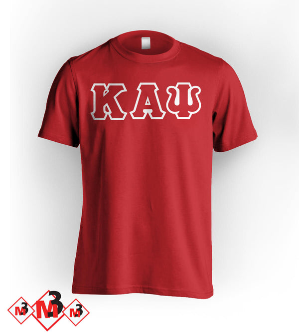 Twill Letter Tee - Kappa Alpha Psi -Greek_Paraphernalia - M3 Greek