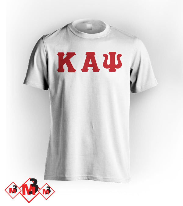 Twill Letter Tee - Kappa Alpha Psi -Greek_Paraphernalia - M3 Greek