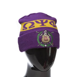 Coat of Arms Beanie - Omega Psi Phi -Greek_Paraphernalia - M3 Greek