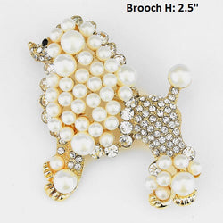 Poodle Brooch Pin