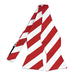 Kappa Alpha Psi-Red and White Striped Self-Tie Bow Tie