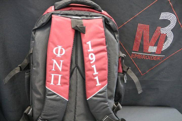 Kappa Alpha Psi-Backpack Padded Crimson